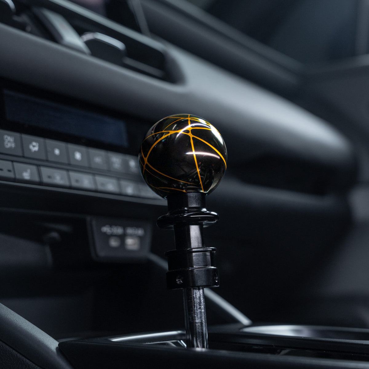 Billetworkz Automatic Shifter - Black w/ Gold Splash - WRX (2022+), Crosstrek (2024), Forester (2025+), Impreza (2024), Legacy/Outback (2015+)