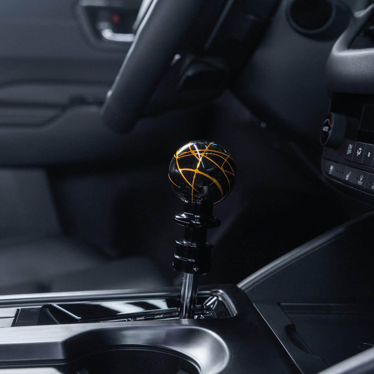 Billetworkz Automatic Shifter - Black w/ Gold Splash - WRX (2022+), Crosstrek (2024), Forester (2025+), Impreza (2024), Legacy/Outback (2015+)