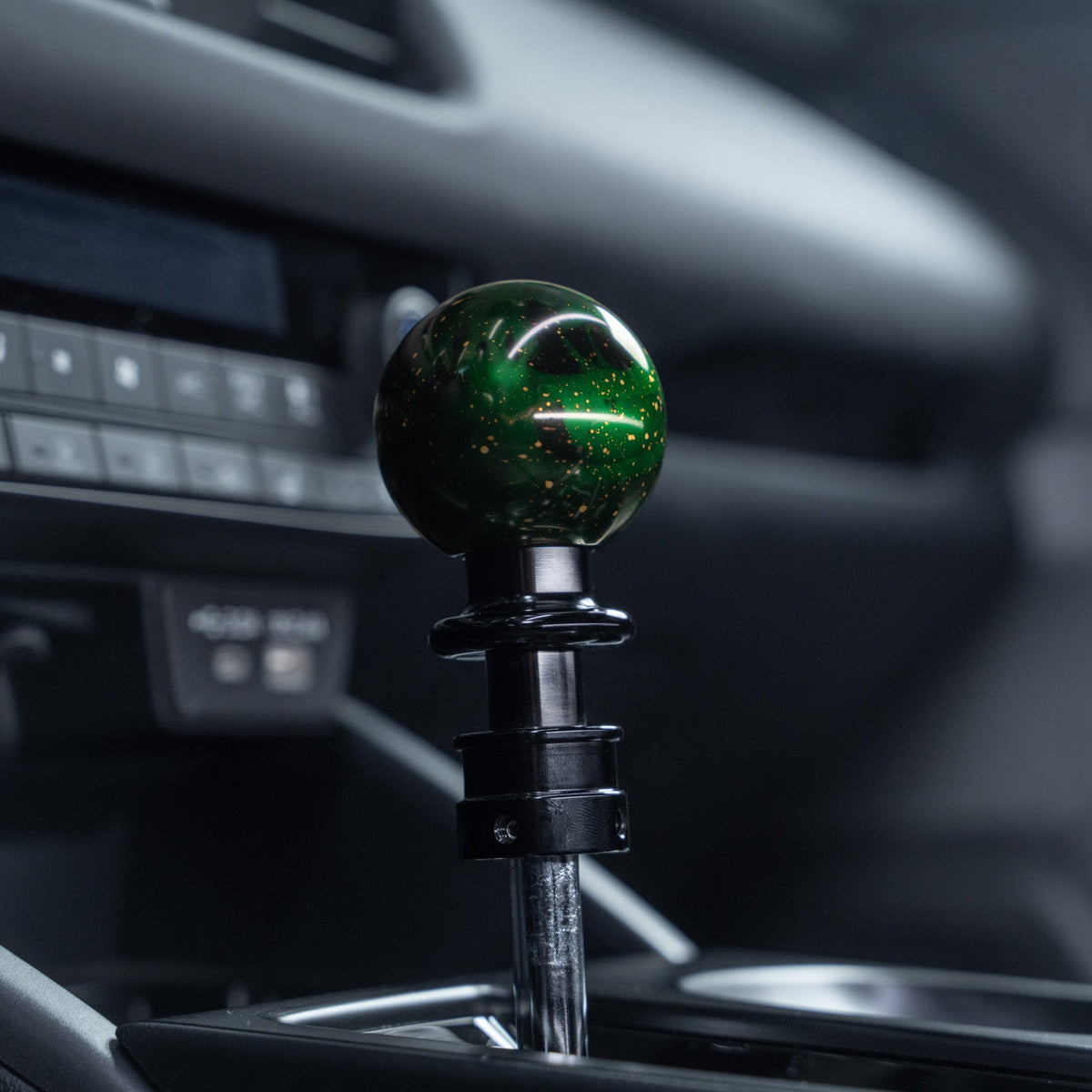 Billetworkz Automatic Shifter - Green Cosmic Space - Fits Subaru CVT: WRX (2022+), Crosstrek (2024), Forester (2025+), Impreza (2024), Legacy/Outback (2015+) - Graveyard Performance