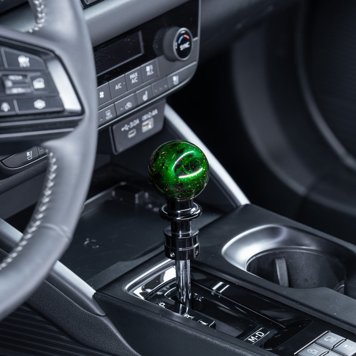 Billetworkz Automatic Shifter - Green Cosmic Space - Fits Subaru CVT: WRX (2022+), Crosstrek (2024), Forester (2025+), Impreza (2024), Legacy/Outback (2015+) - Graveyard Performance