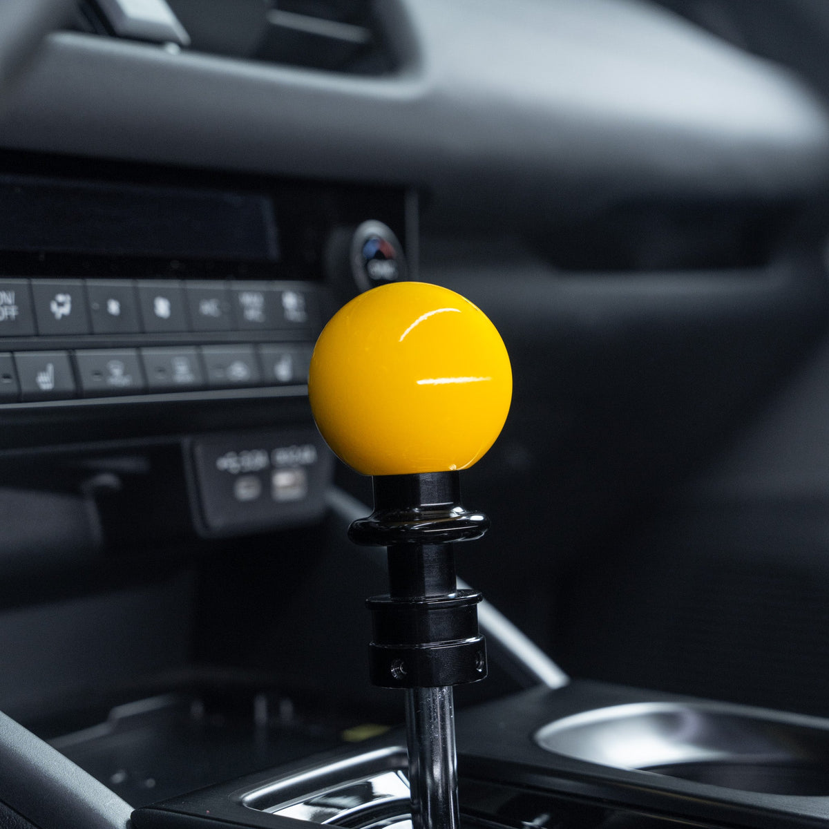 Billetworkz Automatic Shifter - Gloss Yellow - Fits Subaru CVT: WRX (2022+), Crosstrek (2024), Forester (2025+), Impreza (2024), Legacy/Outback (2015+) - Graveyard Performance