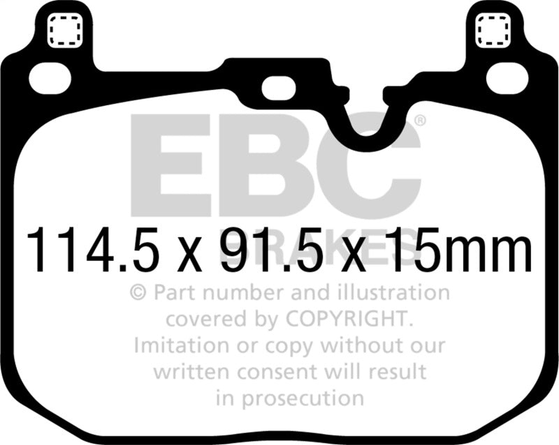 EBC 2018+ BMW X2 Yellowstuff Front Brake Pads - Graveyard Performance