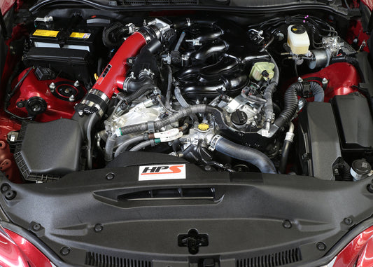 HPS Performance Post MAF Air Intake Aluminum Tube, Red, 27-559R