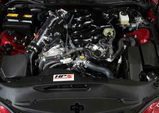 HPS Performance Post MAF Air Intake Aluminum Tube, Black, 27-559WB