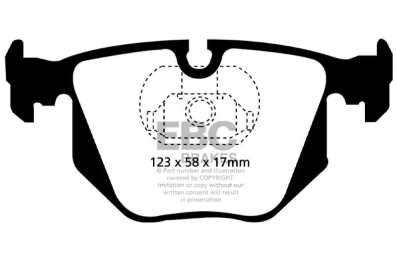EBC 01-07 BMW M3 3.2 (E46) Redstuff Rear Brake Pads - Graveyard Performance