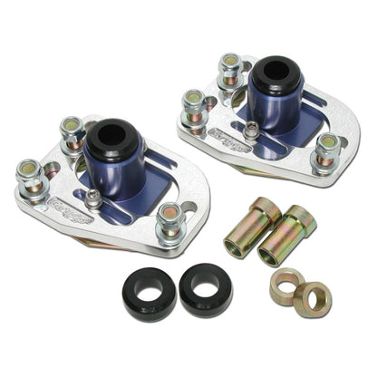 BBK 79-93 Mustang Caster Camber Plate Kit - Silver Anodized Finish - Graveyard Performance