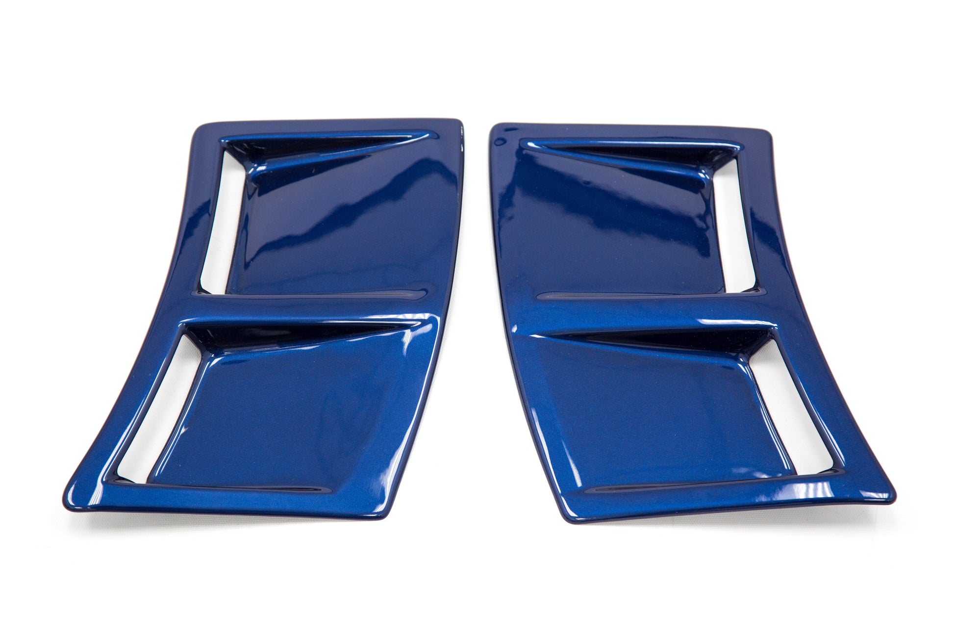 OLM S207 Style Paint Matched Rear Bumper Vent Inserts - Galaxy Blue Pearl - 2015-2021 Subaru WRX / STI - Graveyard Performance