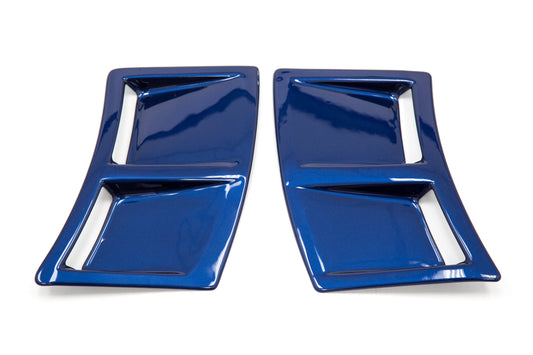 OLM S207 Style Paint Matched Rear Bumper Vent Inserts - Galaxy Blue Pearl - 2015-2021 Subaru WRX / STI - Graveyard Performance