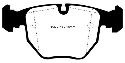 EBC 00-04 BMW M5 5.0 (E39) Redstuff Front Brake Pads - Graveyard Performance