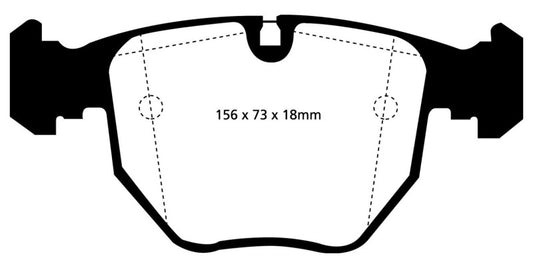 EBC 00-04 BMW M5 5.0 (E39) Redstuff Front Brake Pads - Graveyard Performance