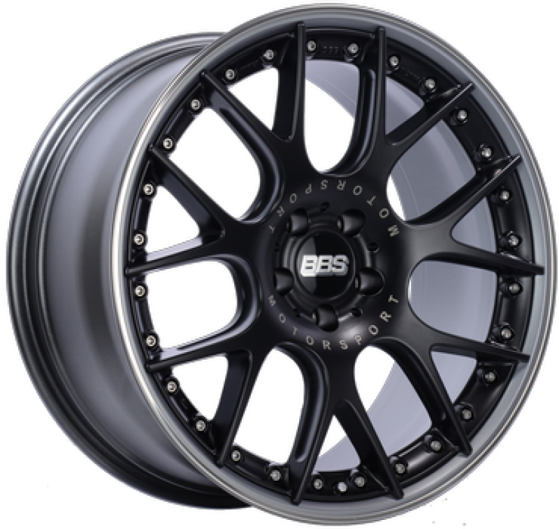 BBS CH-RII 21x9.5 5x112 Satin Black Wheel w/ Polished SS Lip w/ Motorsport Etch - Graveyard Performance