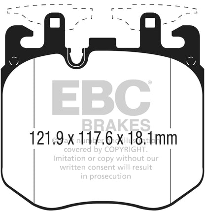 EBC 2017+ BMW (Alpina) B7 xDrive 4.4L Twin Turbo Yellowstuff Front Brake Pads - Graveyard Performance