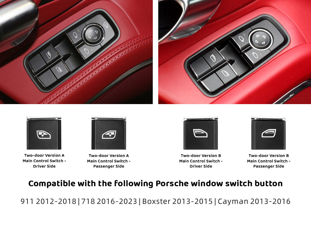 AutoTecknic Replacement Interior Window Switch Button - Porsche - Graveyard Performance