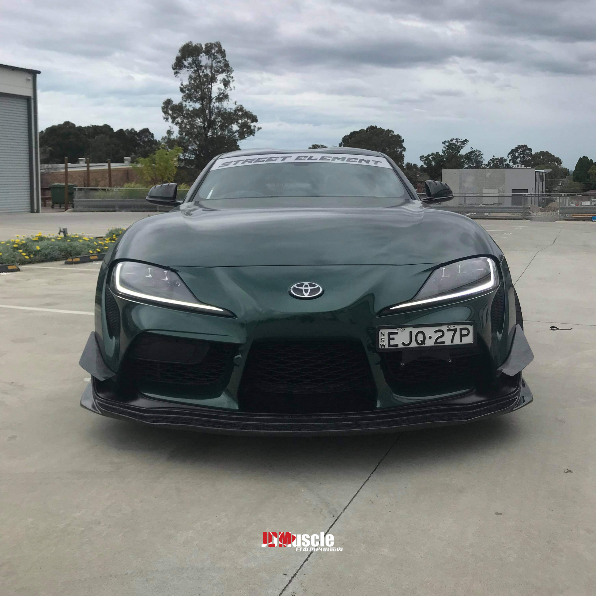 JDMuscle Tanso Carbon Fiber VS Style Front Lip for 2020+ Toyota Supra - Graveyard Performance