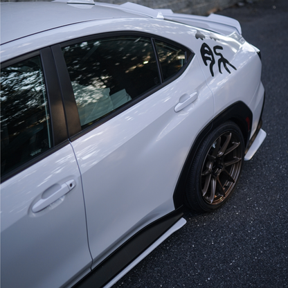 JDMuscle [22-25 WRX] STI Style Side Skirts-Paint Matched/Gloss Black