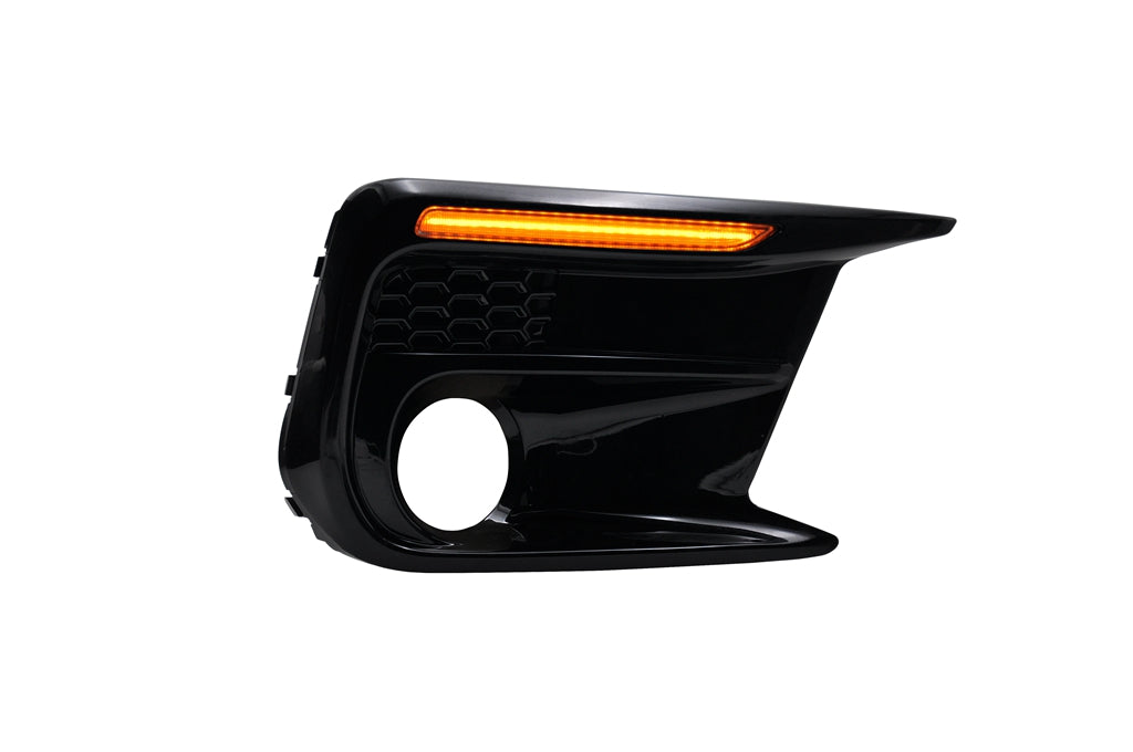 JDMuscle [18-21 WRX/STI] JDM Style Sequential Turn+Drl Bezel w/ Fog Light Cut Out | JDM-WRX18-133008