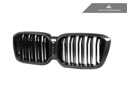 AutoTecknic Dry Carbon Fiber Dual-Slats Front Grille Set - G01 X3 LCI | G02 X4 LCI - Graveyard Performance