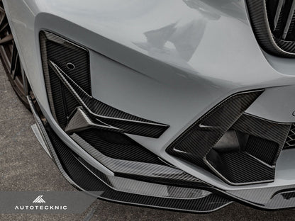 AutoTecknic Dry Carbon Front Bumper Trim Set - F97 X3M LCI | F98 X4M LCI - Graveyard Performance