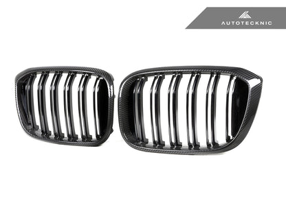 AutoTecknic Dry Carbon Fiber Dual-Slats Front Grille Set - G01 X3 | G02 X4 Pre-LCI - Graveyard Performance