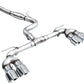AWE MK8 Volkswagen Golf R 3in Track Edition Quad Exhaust - Chrome Silver Tips