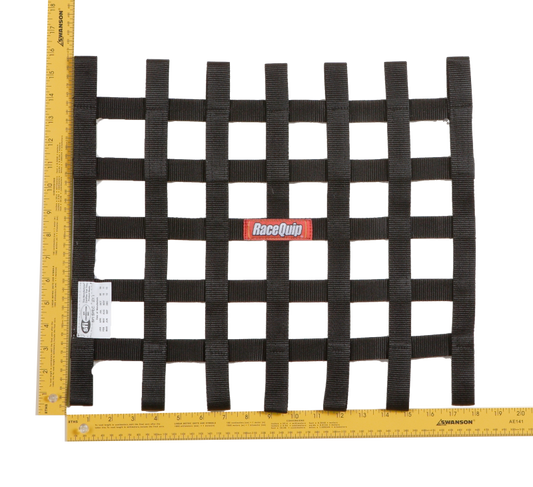 RaceQuip Black 15 X 18 SFI Ribbon Net