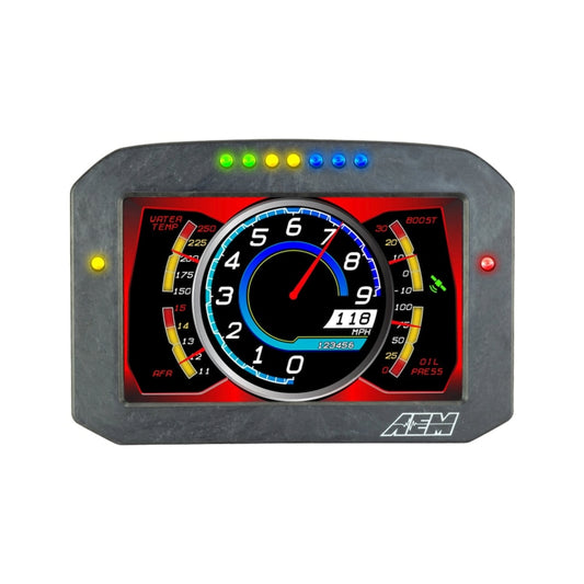 AEM CD-7LG Carbon Logging Flush Digital Dash Display w/ Internal 20Hz GPS & Antenna - Graveyard Performance
