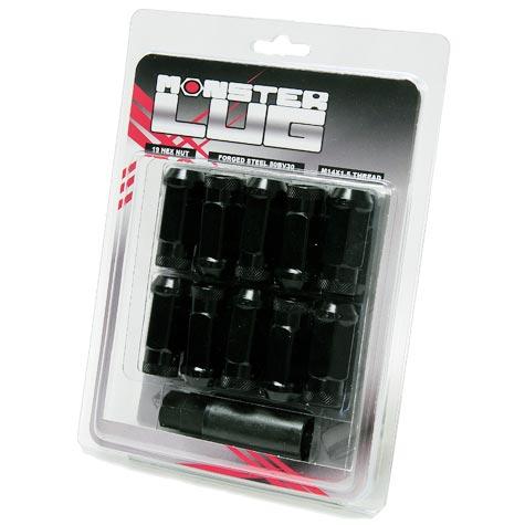 Wheel Mate Monster Open End Lug Nut Set of 20 - Black 14x1.50 - Graveyard Performance