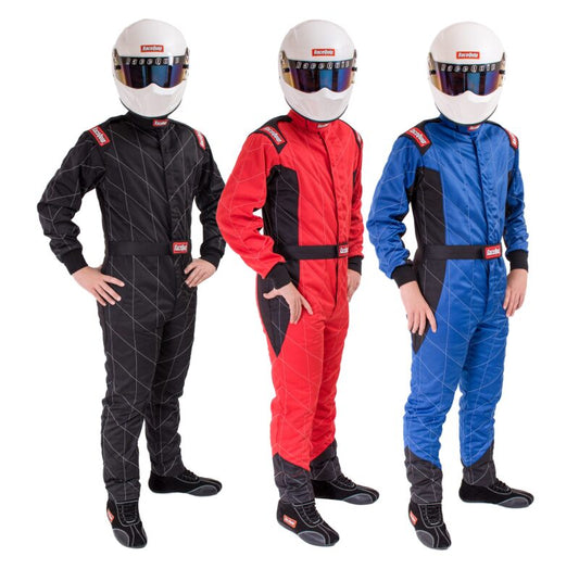 RaceQuip Black Chevron-5 Suit SFI-5 - 2XL