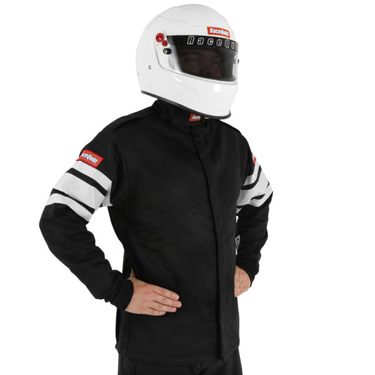 RaceQuip Black SFI-5 Jacket - Medium Tall
