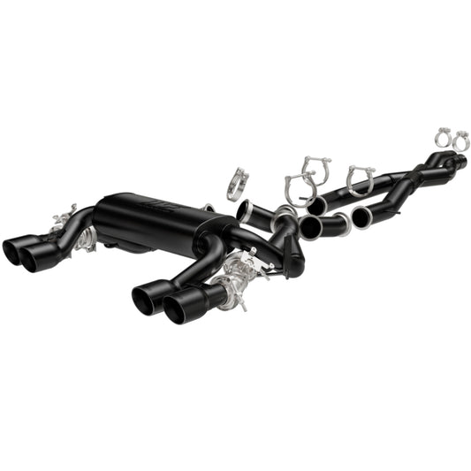 MagnaFlow 15 BMW M3/M4 L6 3.0L SS Cat-Back Perf. Sport Quad Split Rear Exit Exht - 3.5in Black Tips - Graveyard Performance