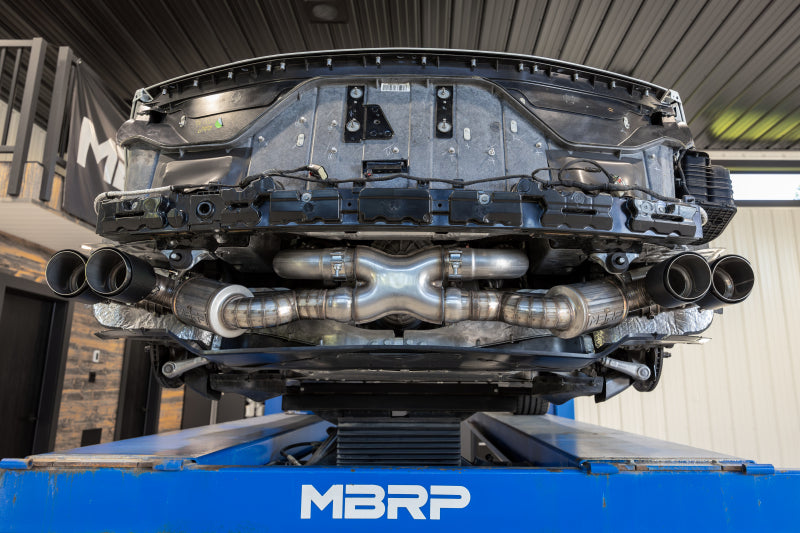 MBRP 20-24 Chevrolet Corvette C8 3in Active Cat Back Quad Split Rear Exit Exhaust w/ AFM Sims - Graveyard Performance