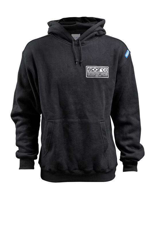 Sparco Sweatshirt Hooded Heritage Blk Me - Graveyard Performance
