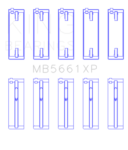 King Engine Bearings Audi/VW ADZ/ AWT/ APK/ BHP/ BPY/ AKS (Size STDX) Main Bearing Set - Graveyard Performance