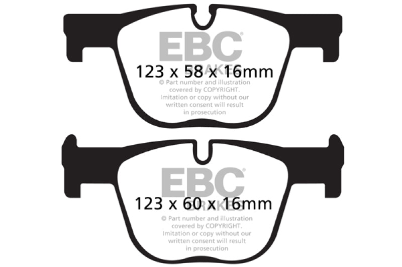 EBC 12+ BMW ActiveHybrid 3 3.0 Turbo Greenstuff Rear Brake Pads - Graveyard Performance