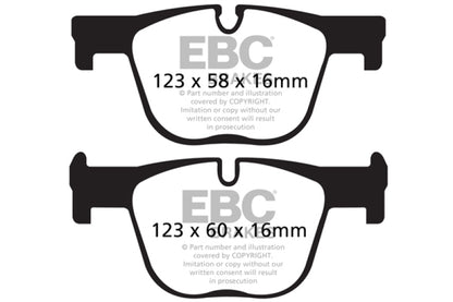 EBC 12+ BMW 335 3.0 Turbo (F30) Redstuff Rear Brake Pads - Graveyard Performance