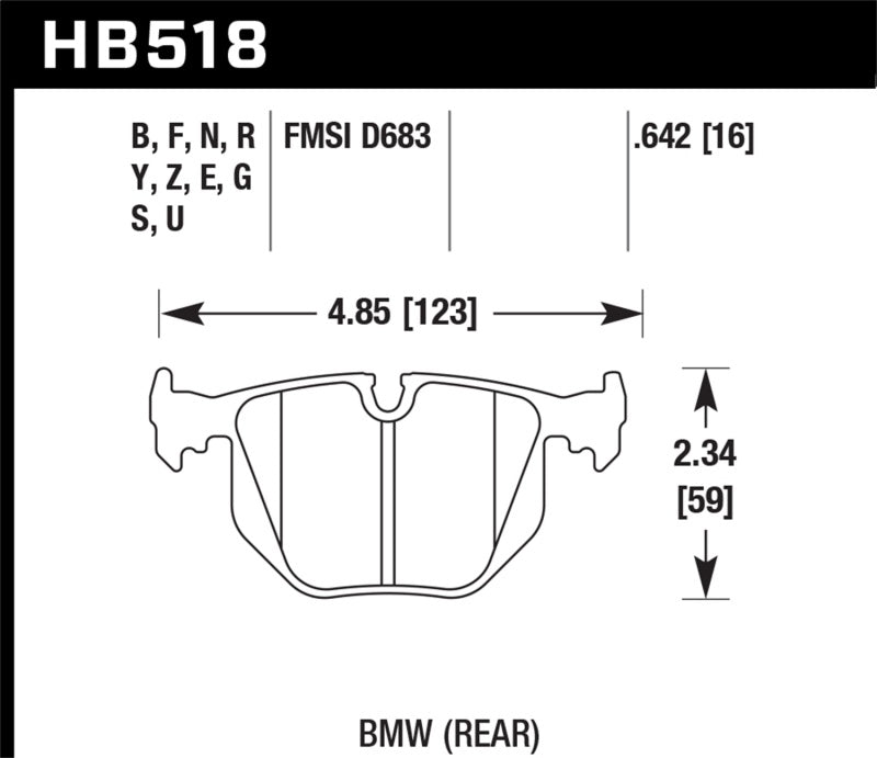 Hawk 01-06 BMW 330 / 97-01 740I / 96-01 750IL / 03-06 BMW M3 / 00-03 M5 / 00-06 X5 / 06-08 Z4 / 03-0 - Graveyard Performance