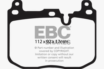 EBC 2017+ BMW M240 Coupe Bluestuff Front Brake Pads - Graveyard Performance