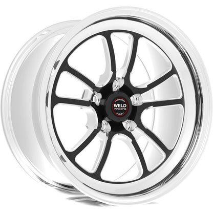 Weld S70 RT-S 17x10.5in / 5x120 BP / 7.7in. BS - Black Center - Polished Shell Wheel - Graveyard Performance