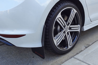 Rally Armor 15-17.5 MKVII VW Golf R Black UR Mud Flap w/Blue Logo - Graveyard Performance