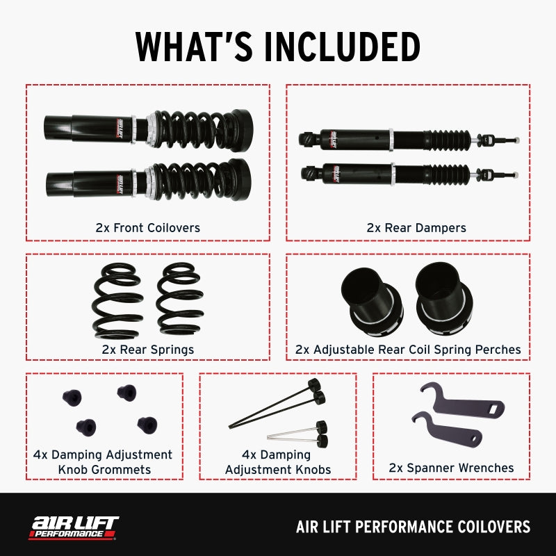 Air Lift Performance 09-16 Audi A4 / 07-17 Audi A5 Coilover Kit - Graveyard Performance