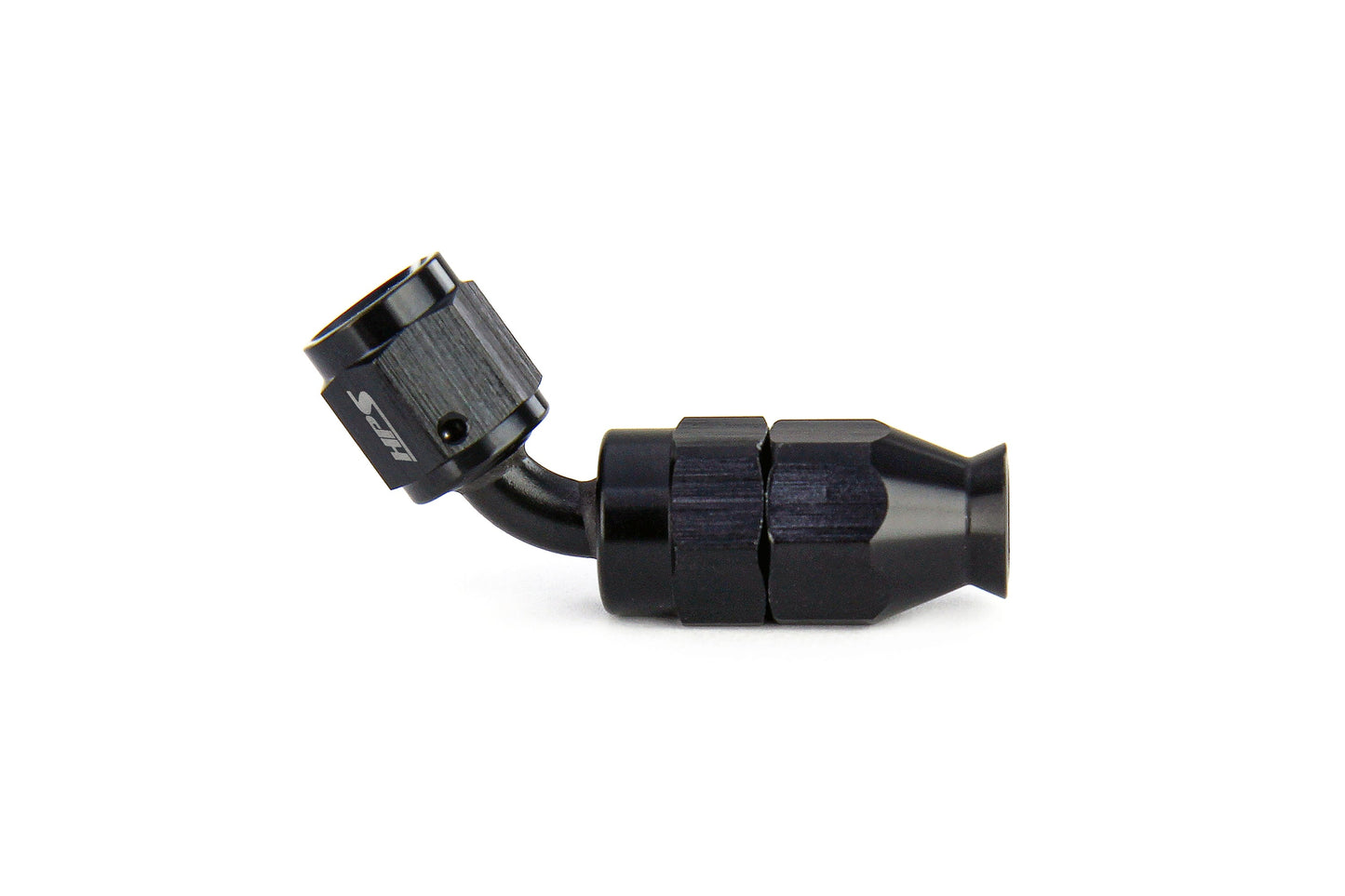 HPS Performance 30 Degree -3 Compression Teflon Hose End to AN Female for Stainless Steel Reinforced PTFE Hose Aluminum Black