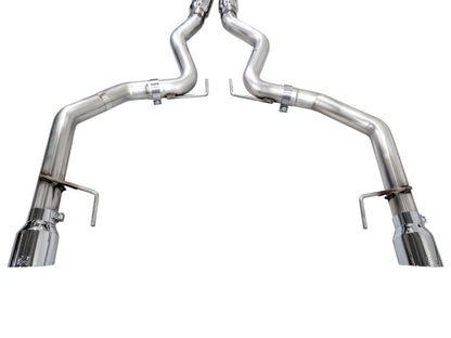 AWE 2024 Ford Mustang GT Fastback S650 RWD Track Edition Catback Exhaust w/ Dual Chrome Silver Tips - Graveyard Performance