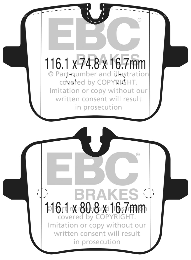 EBC 2018+ BMW M5 F90 Bluestuff Rear Brake Pads - Graveyard Performance