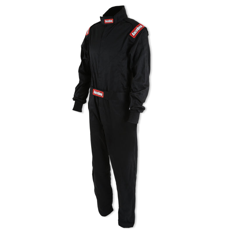 RaceQuip Black Chevron-1 Suit - SFI-1 Medium - Graveyard Performance