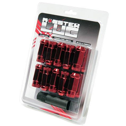 Wheel Mate Monster Locking Lug Nut Set of 4 - Red 14x1.50 - Graveyard Performance