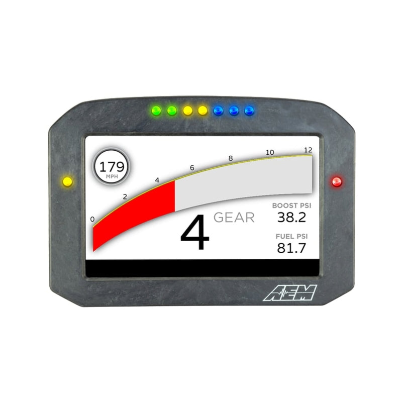 AEM CD-7LG Carbon Logging Flush Digital Dash Display w/ Internal 20Hz GPS & Antenna - Graveyard Performance