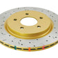 DBA 05-13 Ford Mustang GT/V6 Rear Drilled & Slotted 4000 Series Rotor w/ Gold Hat