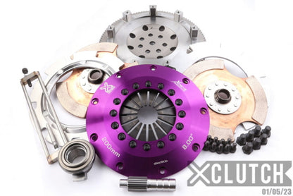 XClutch 1997 Mitsubishi Lancer EVO IV 2.0L 8in Twin Solid Ceramic Clutch Kit - Graveyard Performance