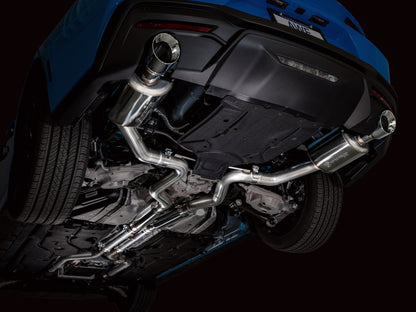 AWE 2024 Ford Mustang GT Fastback S650 RWD Touring Catback Exhaust w/ Dual Chrome Silver Tips - Graveyard Performance
