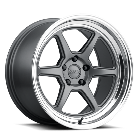 Kansei K14G Roku 18x8.5in / 5x108 BP / 35mm Offset / 63.4mm Bore - Matte Gunmetal